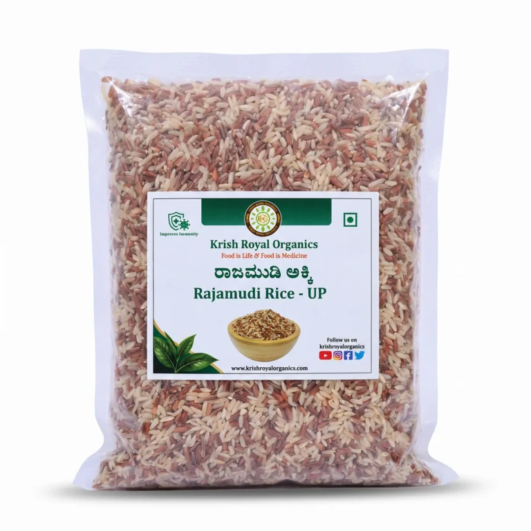 Rajamudi raw rice 1kg – chemical-free heritage Mysore red rice