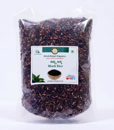 Black rice 1kg – antioxidant-rich forbidden rice, low-GI, chemical-free