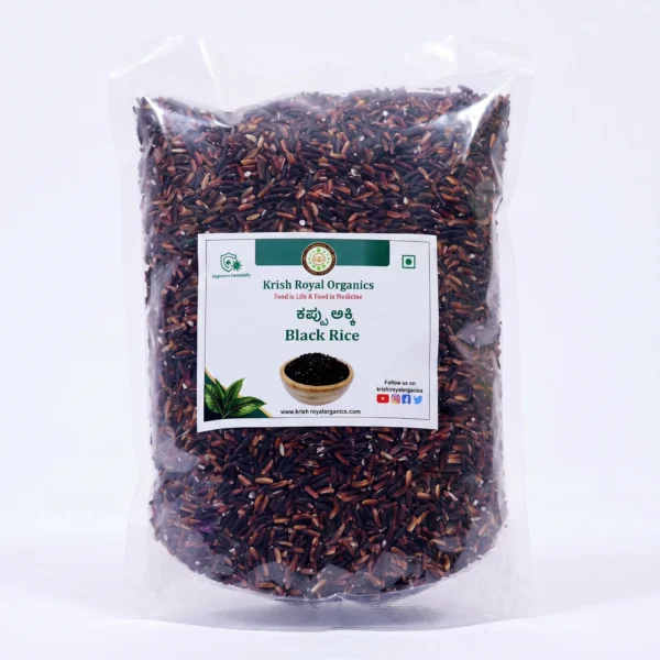 Black rice 1kg – antioxidant-rich forbidden rice, low-GI, chemical-free