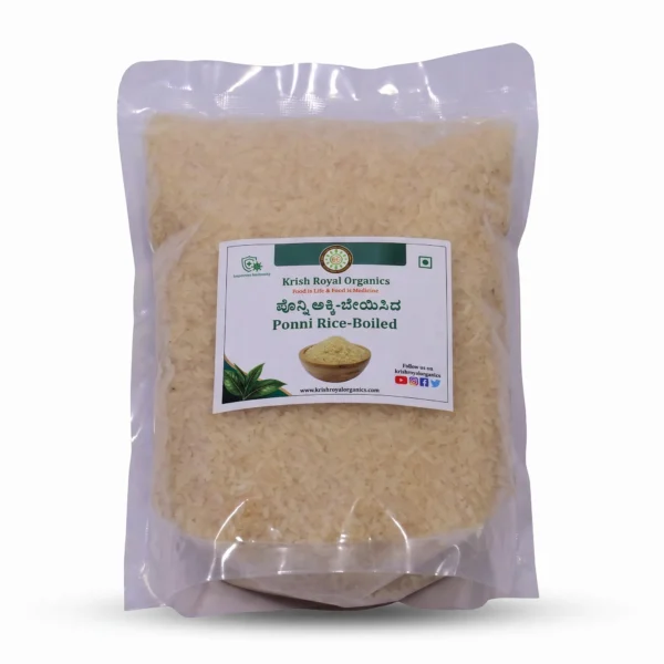 Ponni boiled rice 1kg – light parboiled everyday rice, chemical-free