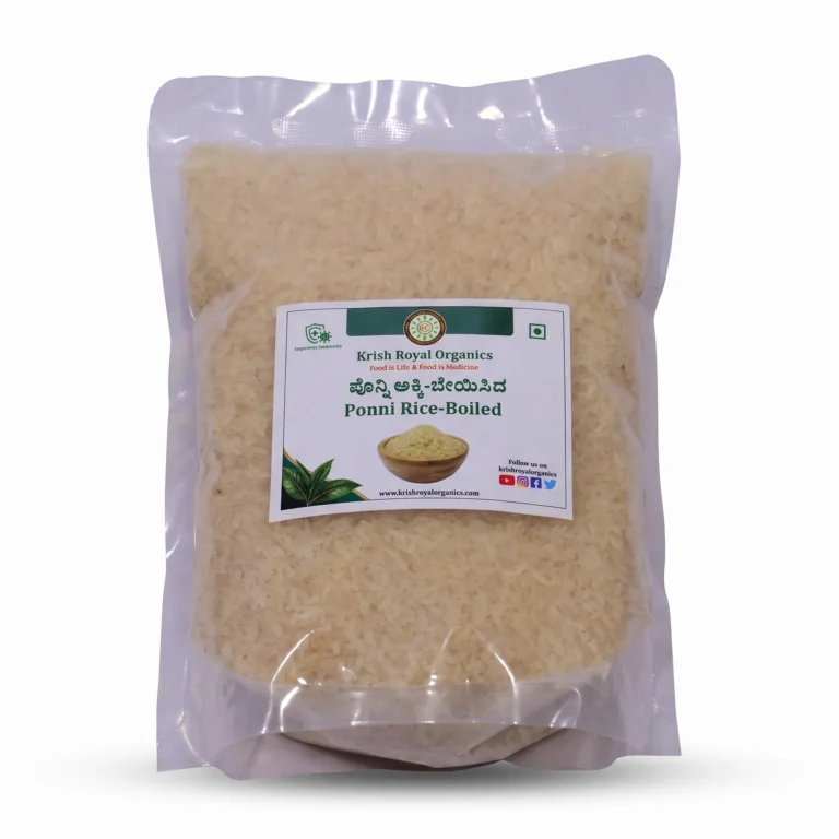 Ponni boiled rice 1kg – light parboiled everyday rice, chemical-free