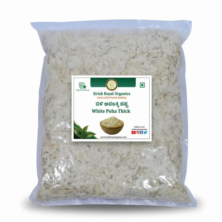 White poha thick 500g – firm flattened rice for chivda, chemical-free