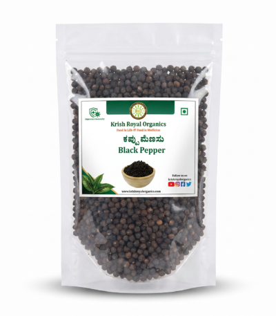 Black pepper kali mirch 100g – whole chemical-free peppercorns, certified