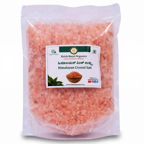 Himalayan pink salt crystals 1kg – trace-mineral rock salt, chemical-free