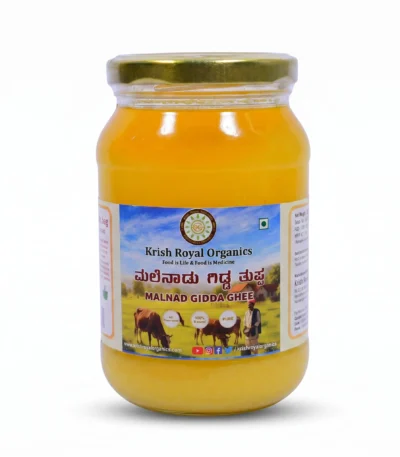 Malnad Gidda A2 bilona ghee 300ml – forest-grazed desi cow ghee, chemical-free